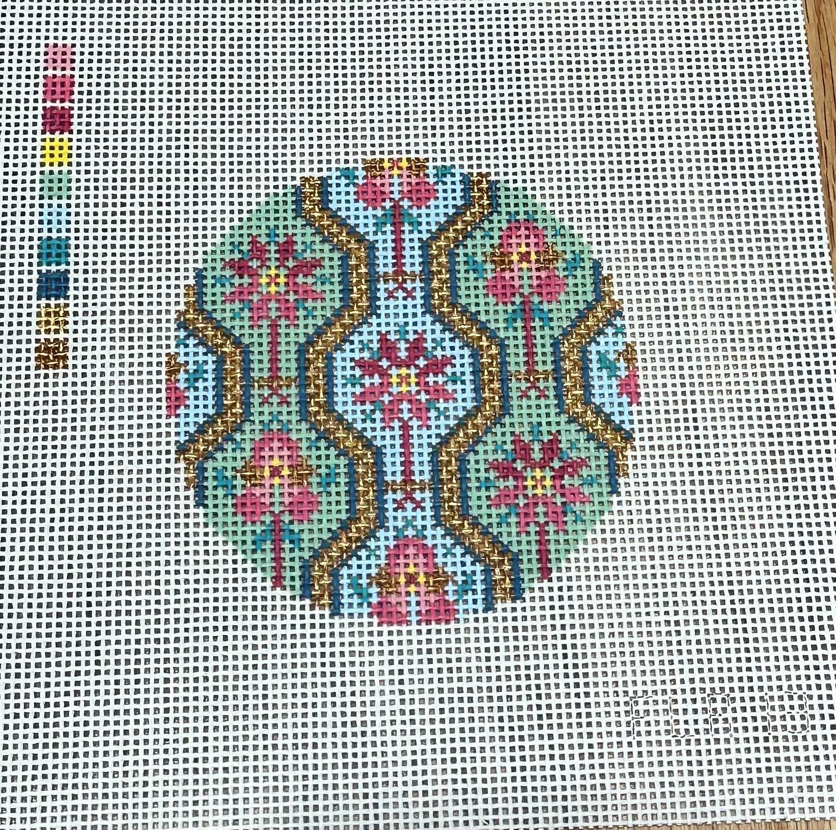 Floral Round TEW Canvas