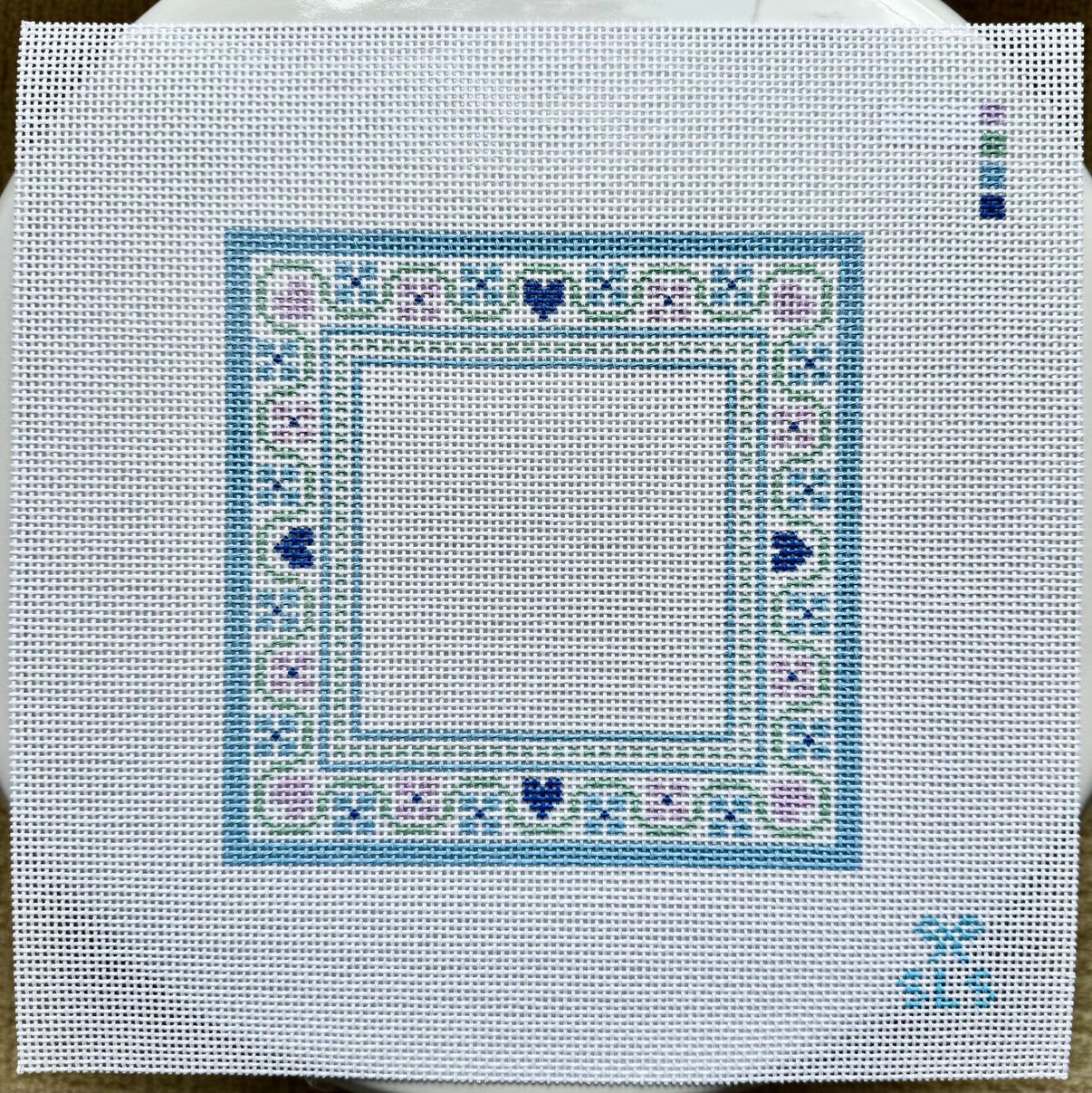 Frame Canvas - Love & Flowers, Lavender/Blue