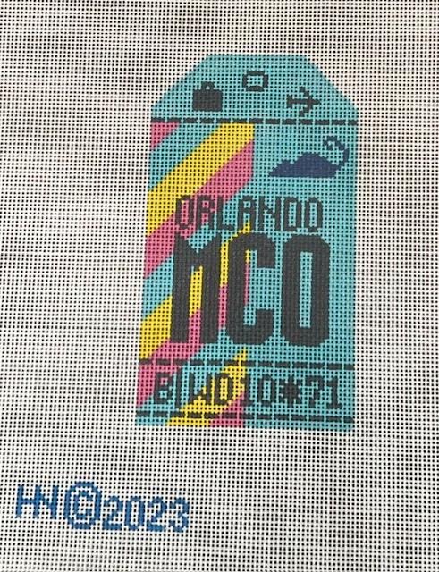 Orlando Vintage Travel Tag Canvas