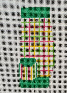 Pastel Plaid Golf Tee Bag Canvas
