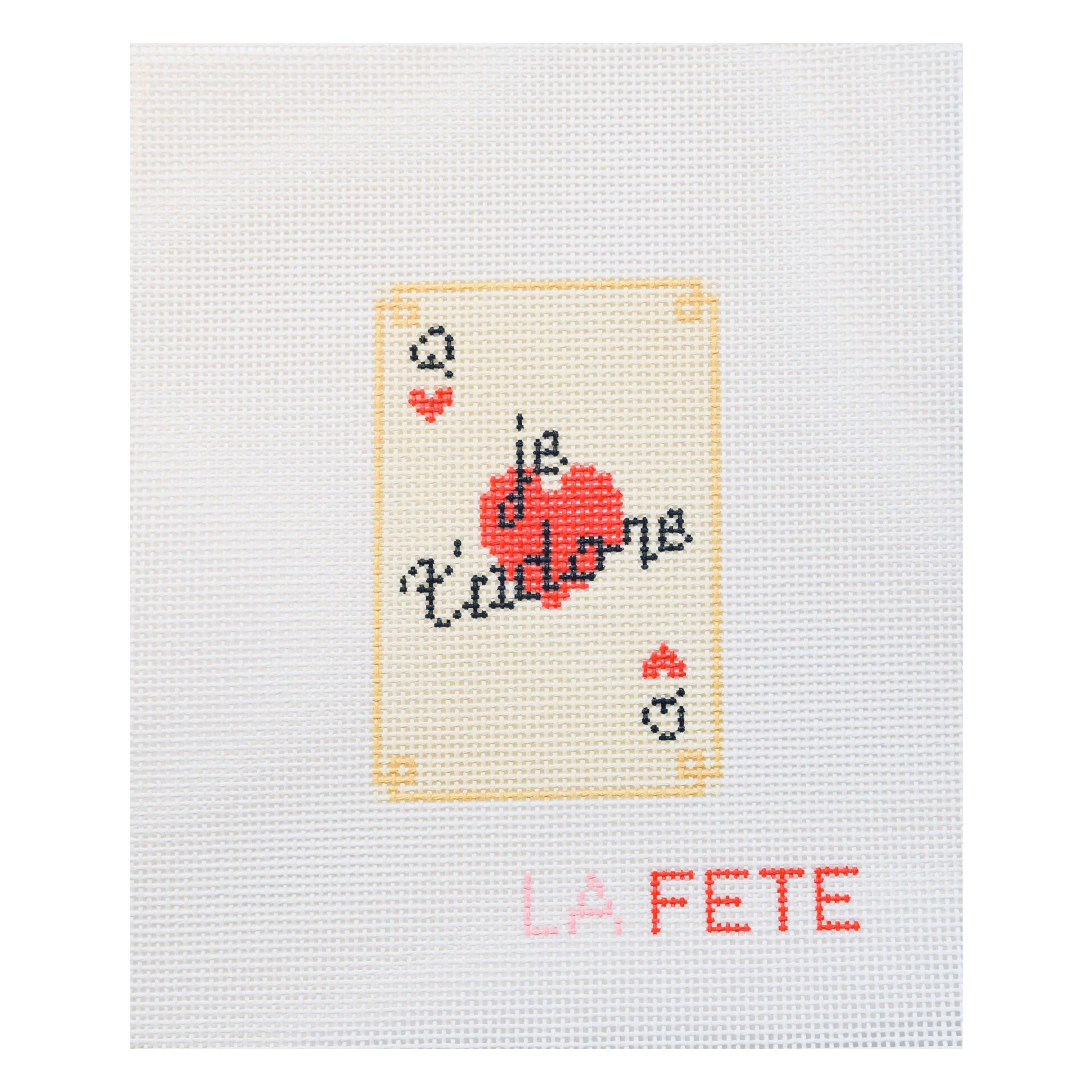 Le T'adore Card Hand Painted Needlepoint Canvas