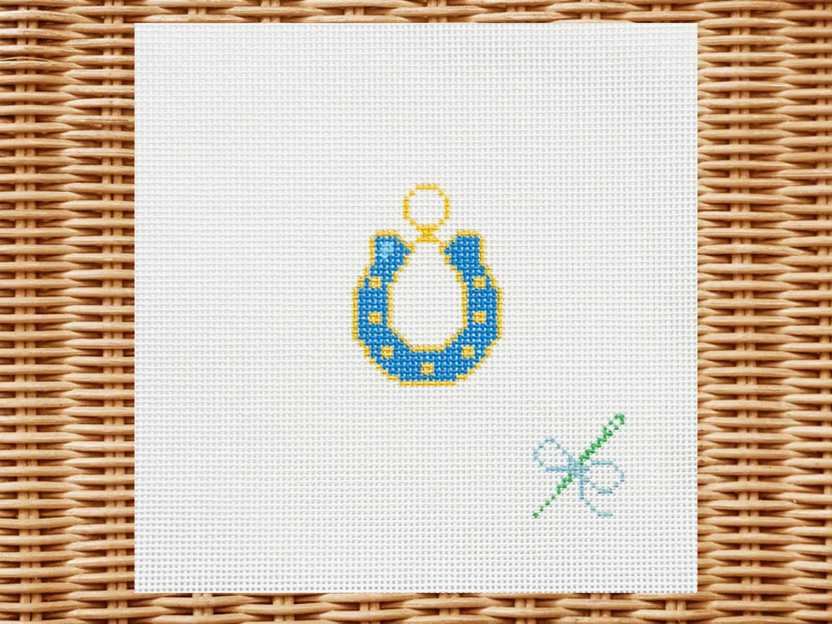 Horseshoe Enamel Charm Canvas