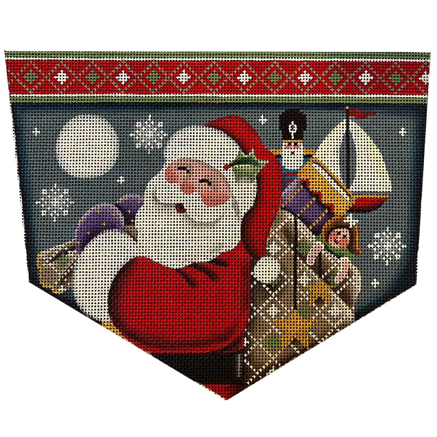 Santa's Bag Christmas Cuff Canvas