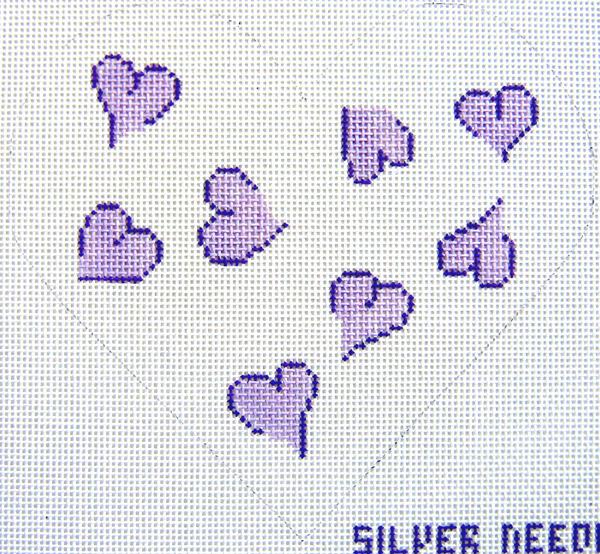 Lavender Heart Pillow Canvas