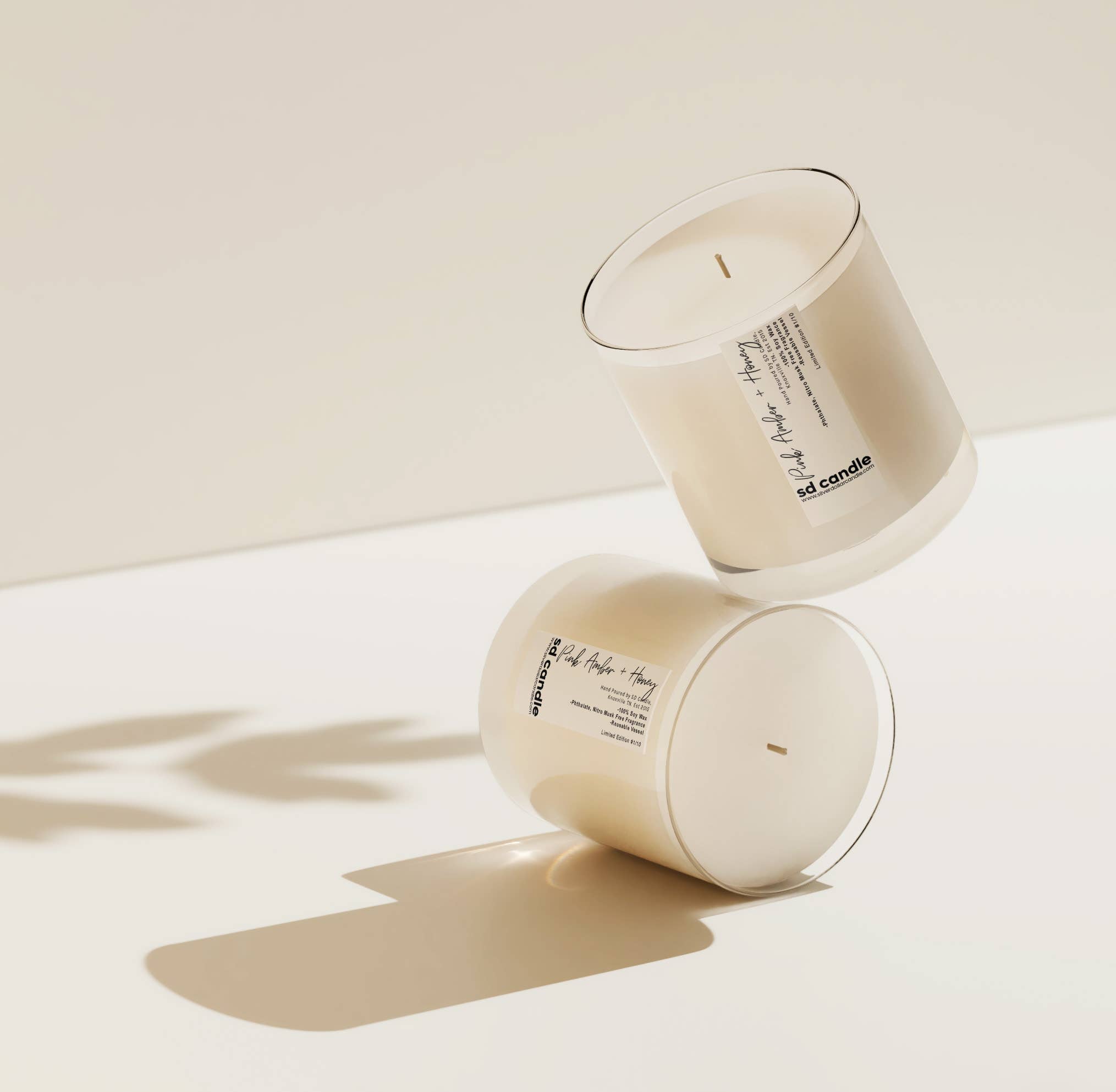 Pink Amber + Honey | Blank Label Candles, No Label Candle