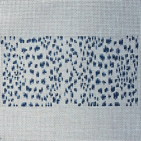 French Dots Insert Blue Canvas