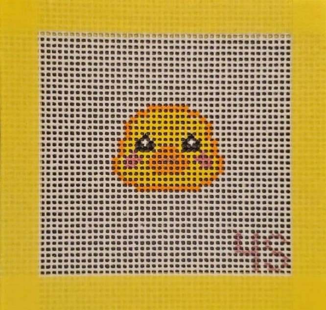 Duck Hand‑Painted Needlepoint Canvas, 14 mesh