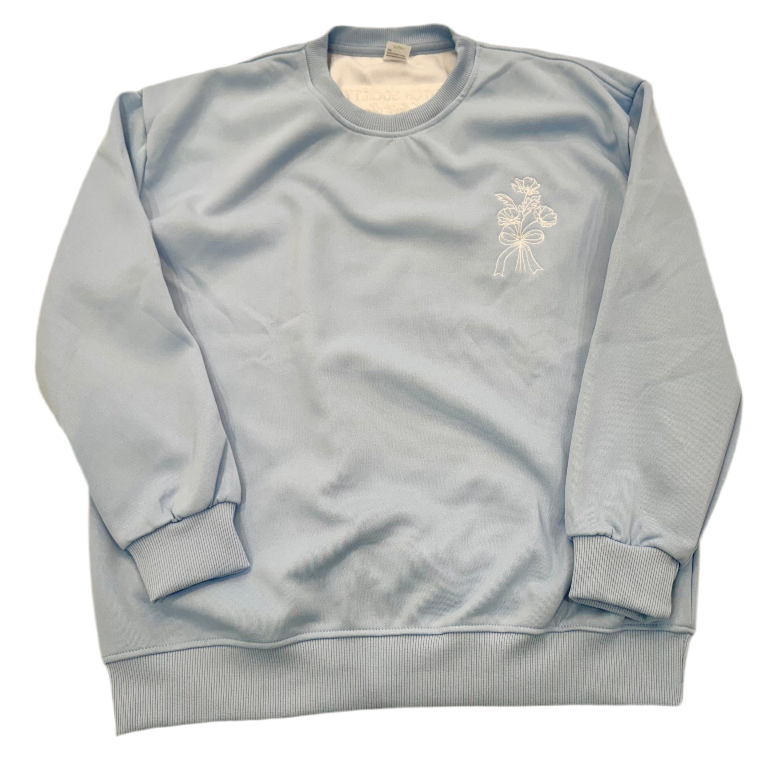 Stitch Society Custom Crewneck Cotton Sweatshirt: SKY BLUE