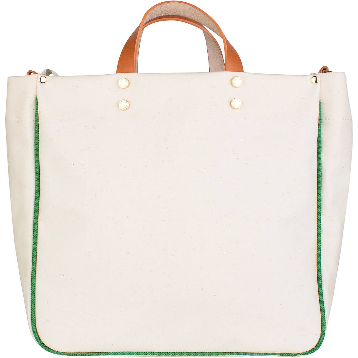 "Codie" Grass Canvas Tote with Leather Accents