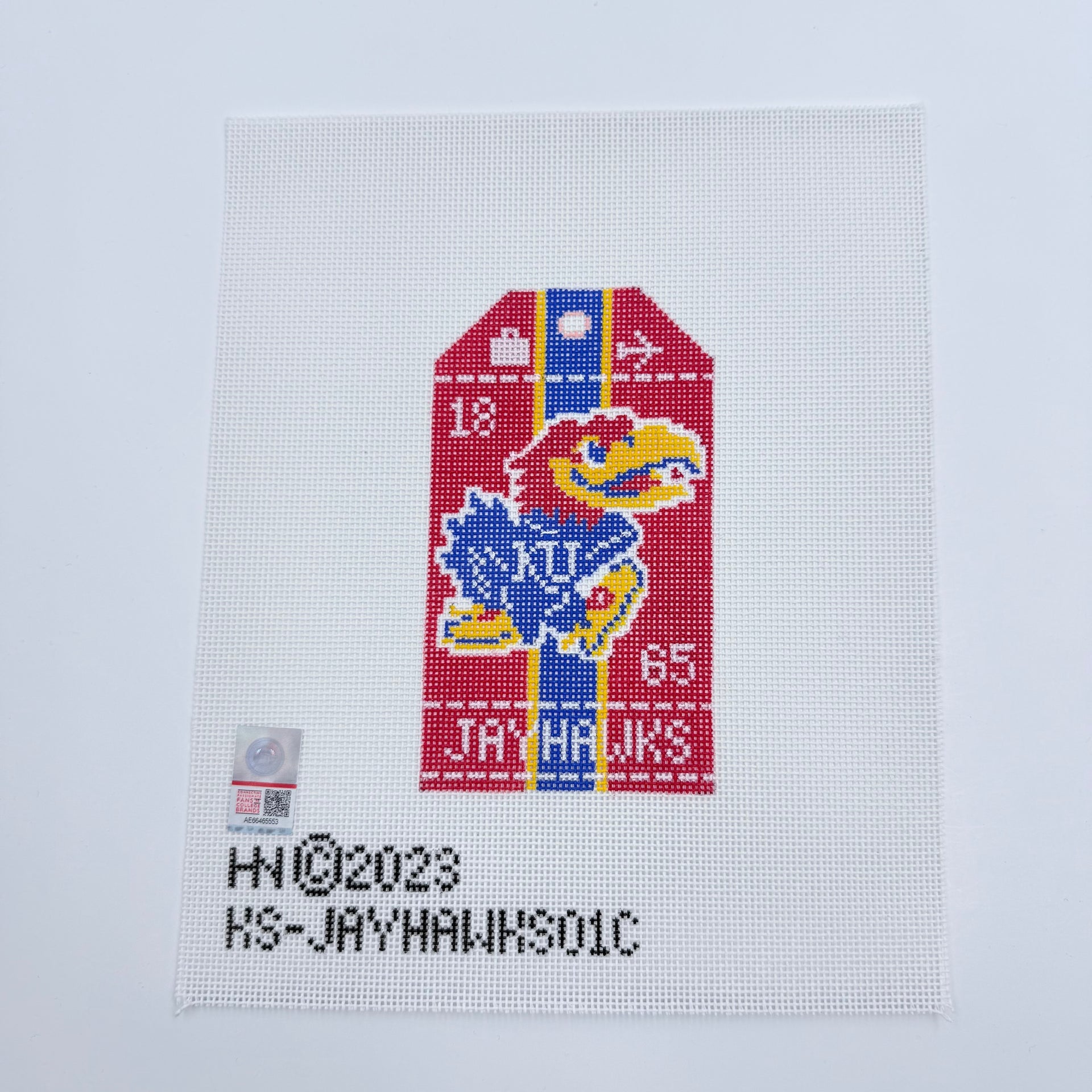 University of Kansas Vintage Travel Tag Canvas