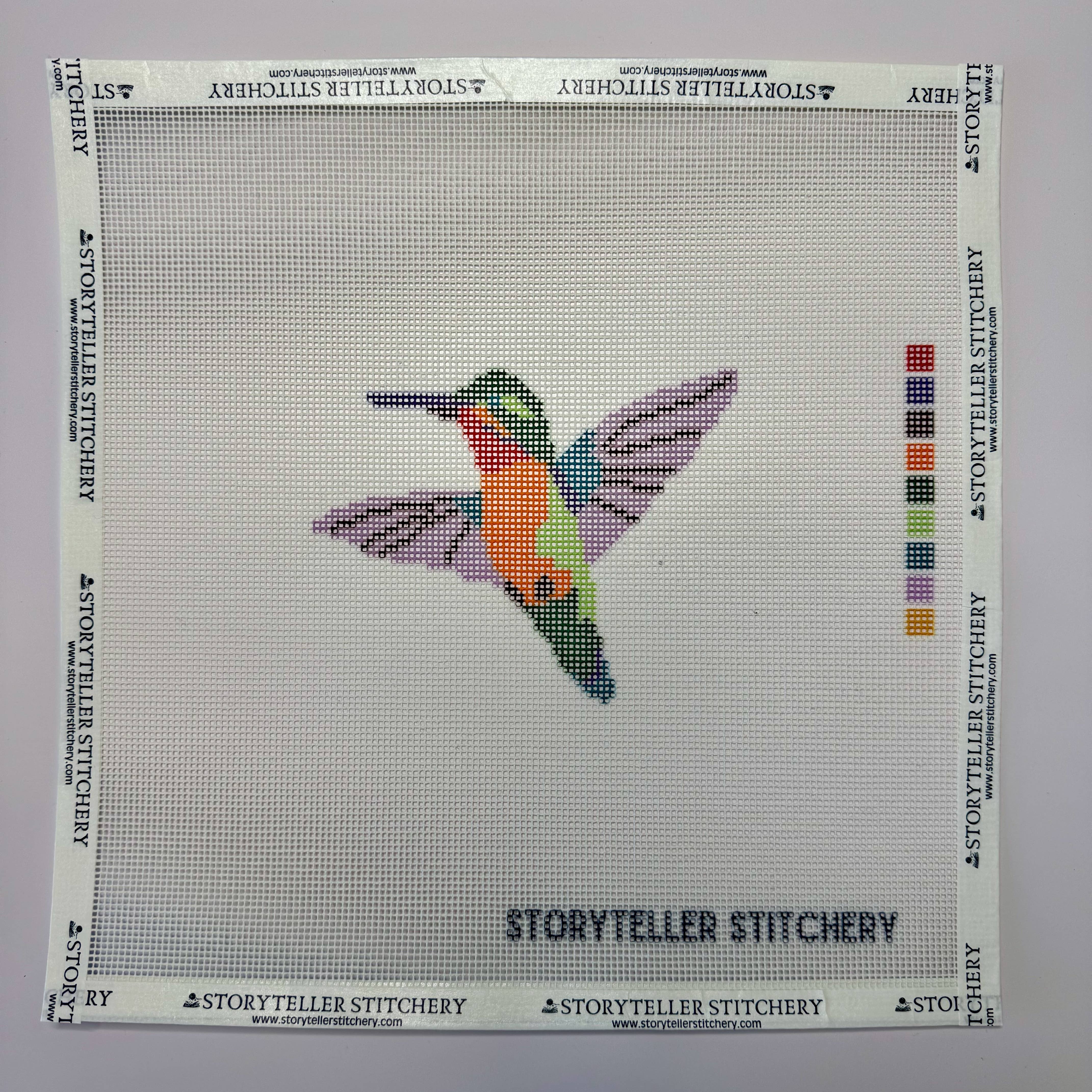 Hummingbird — Printed Needlepoint Canvas (Small Design)