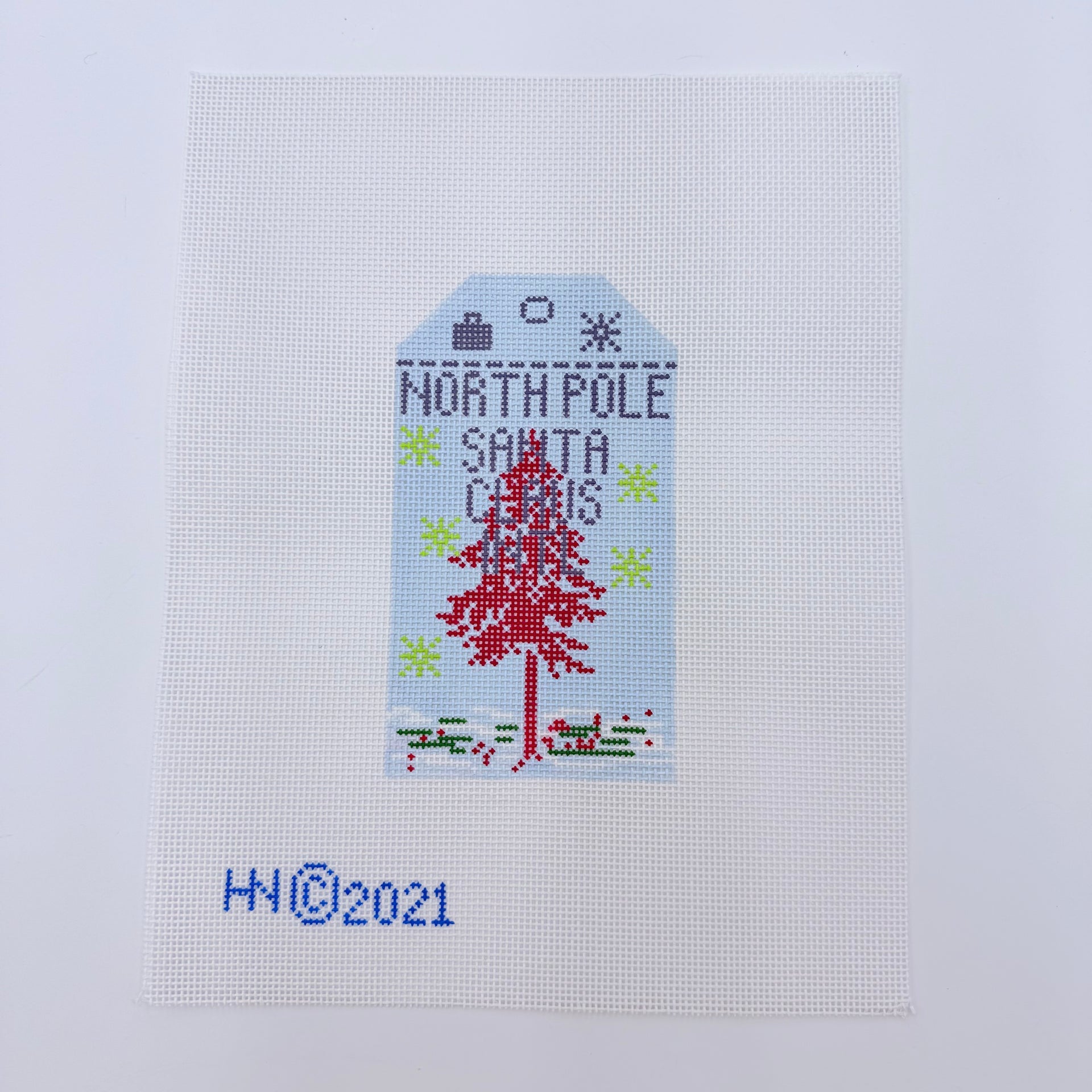 North Pole Vintage Travel Tag Canvas