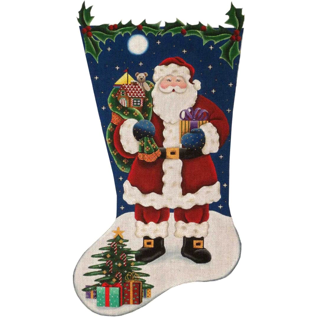 Traditional Santa Stocking Canvas