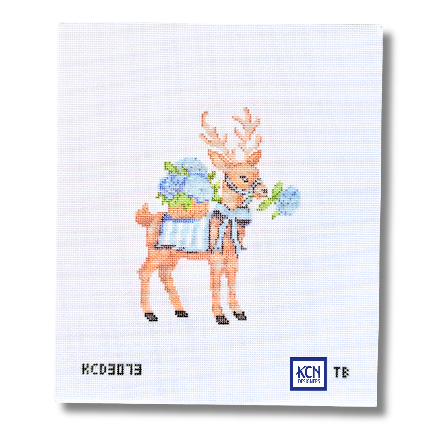 New England Christmas Reindeer Printed Canvas