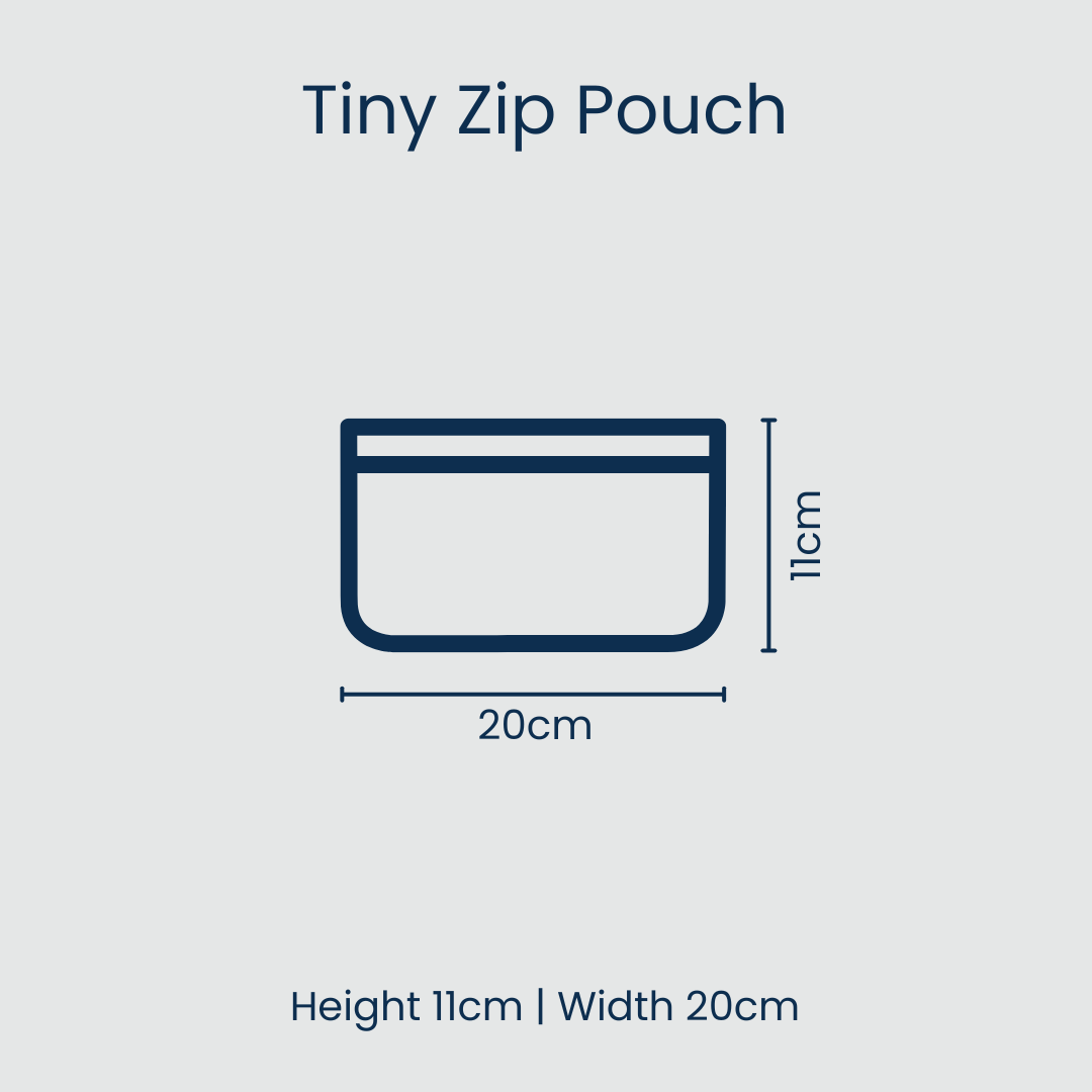Clear Zip Pouch Bundle (x3 sizes) – Red
