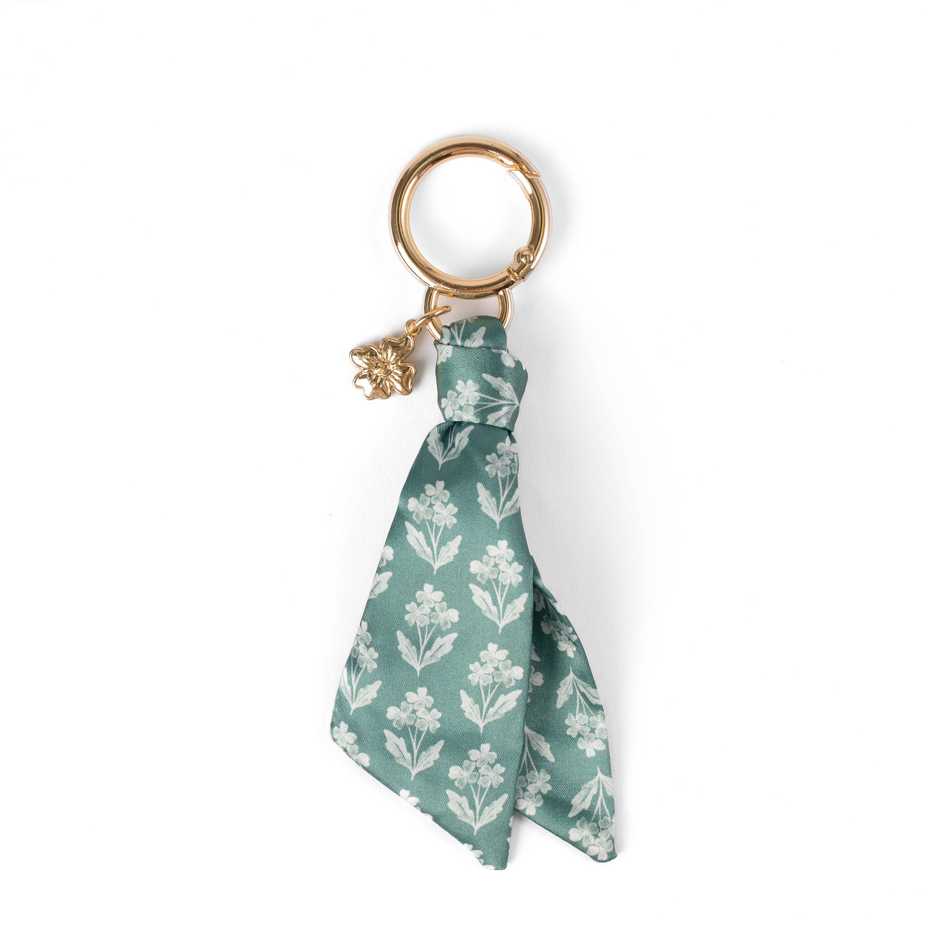 Floral Satin Keychain: Waterfall Floral