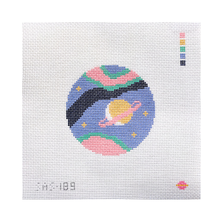 Starbound Saturn Round Canvas