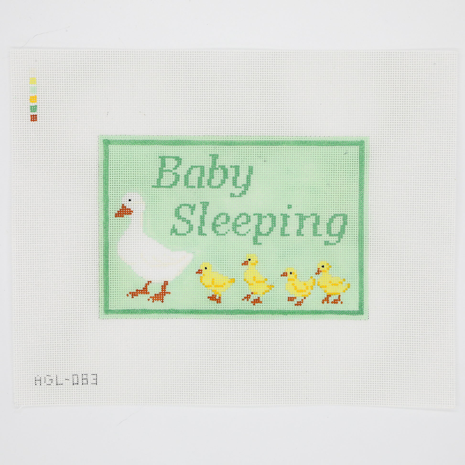 Baby Sleeping - Green Canvas