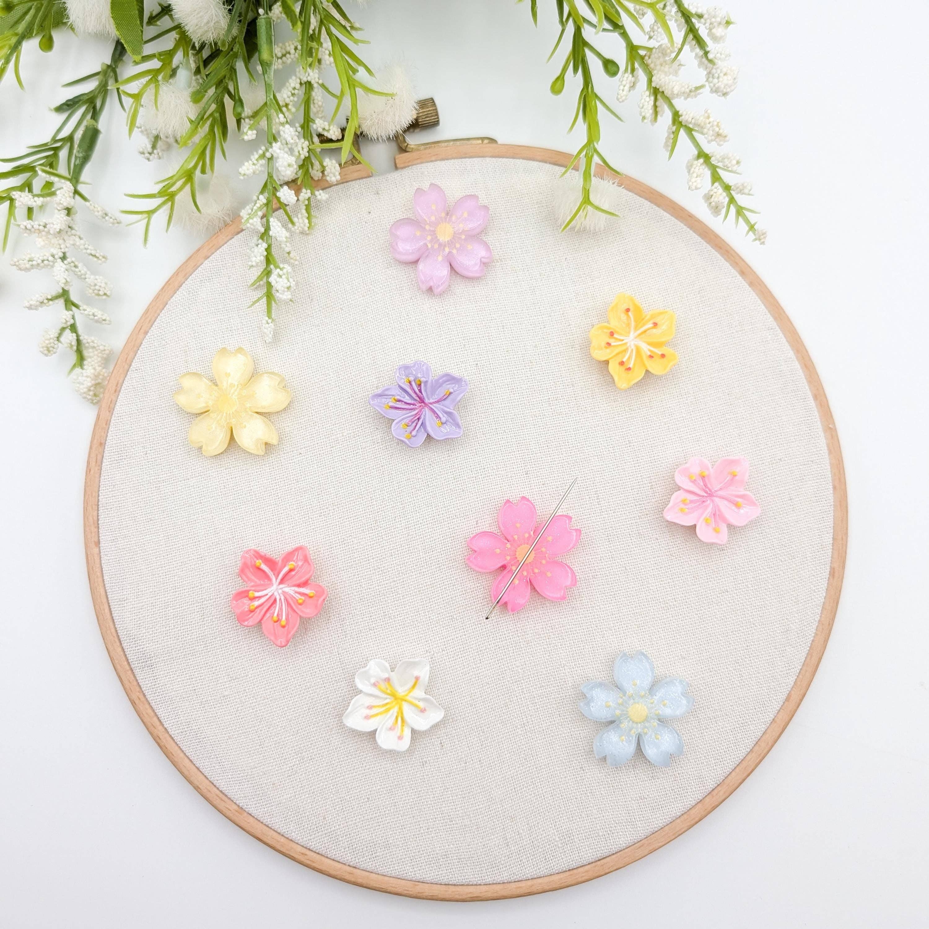 Sakura, Cherry blossom Needle Minder: Blue / 2
