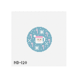 3" Blue Santa Mug Canvas