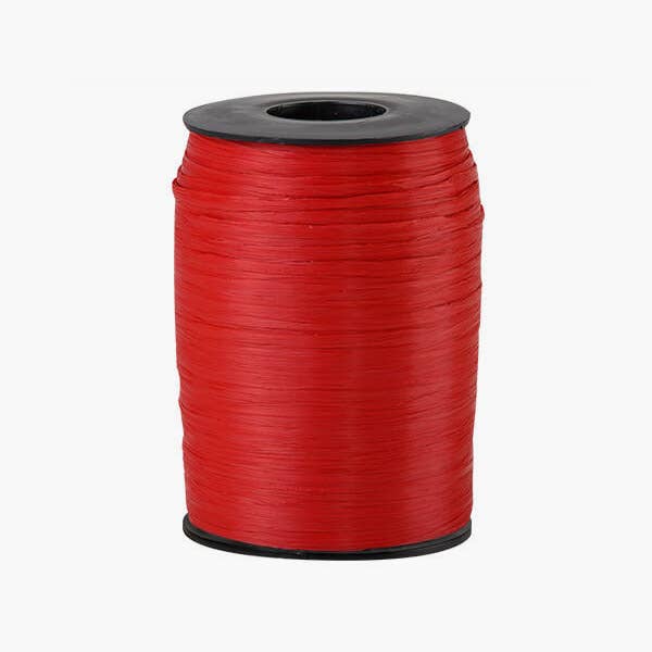Matte Raffia Ribbon: Red Matte / 1 Pack / 100 yards