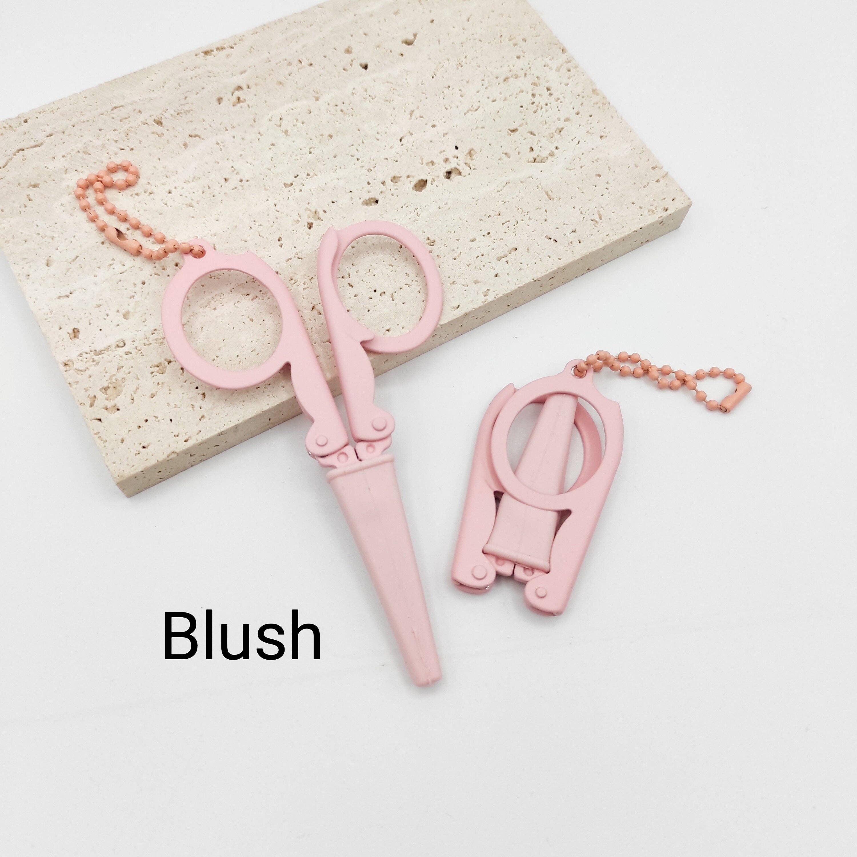 Portable folding scissors with sheath: Lavender