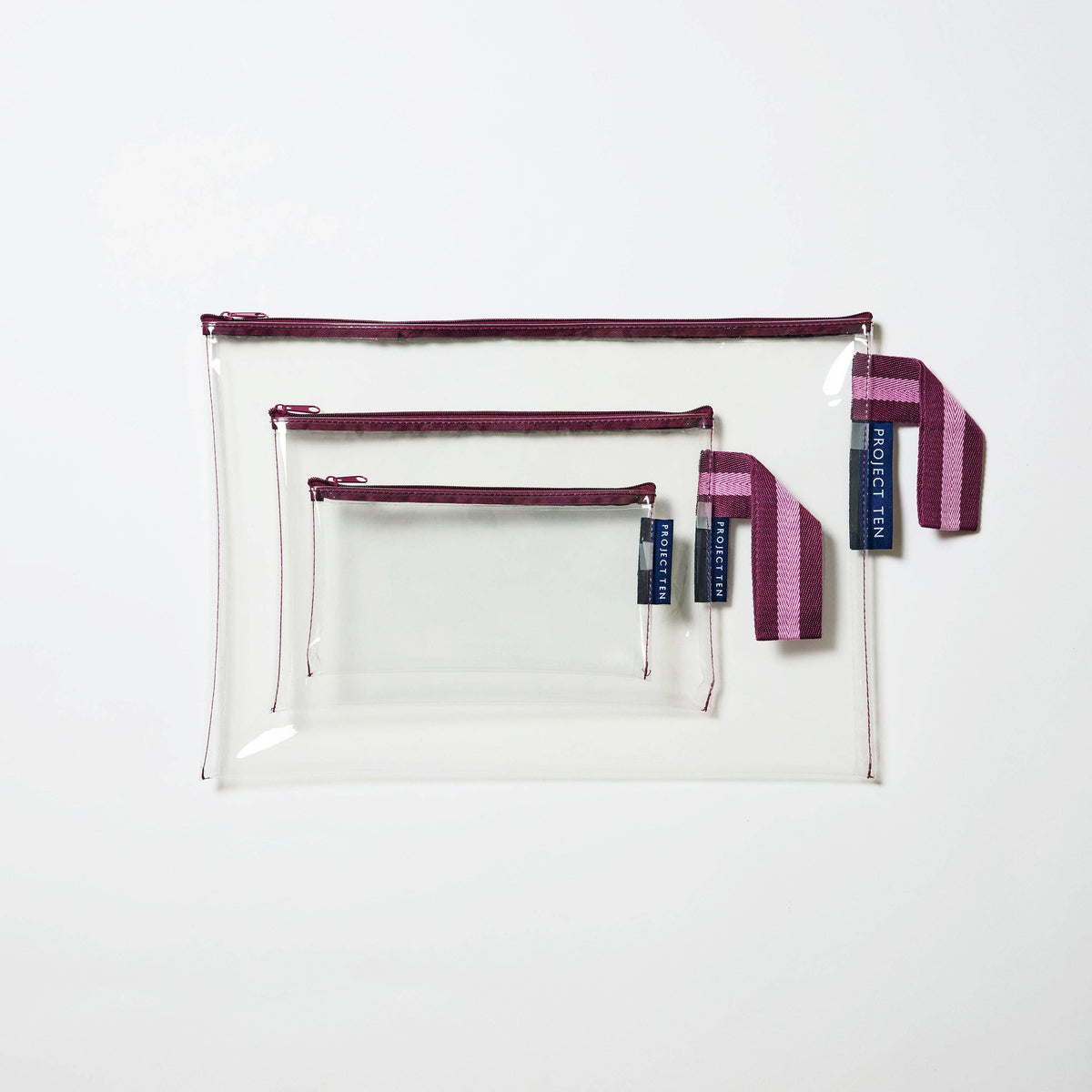 Clear Zip Pouch Bundle (x3 sizes) – Shiraz