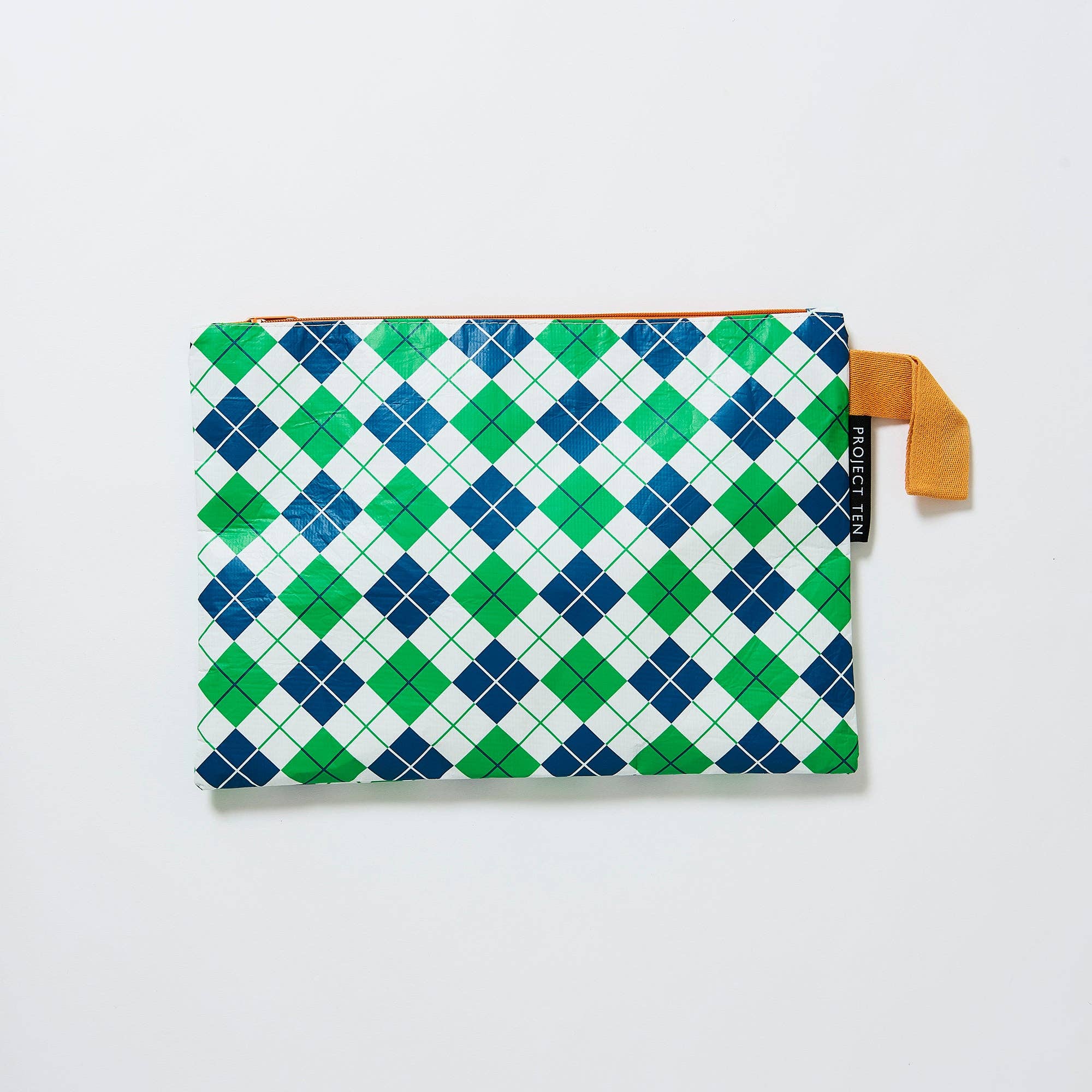 Argyle Large Zip Pouch