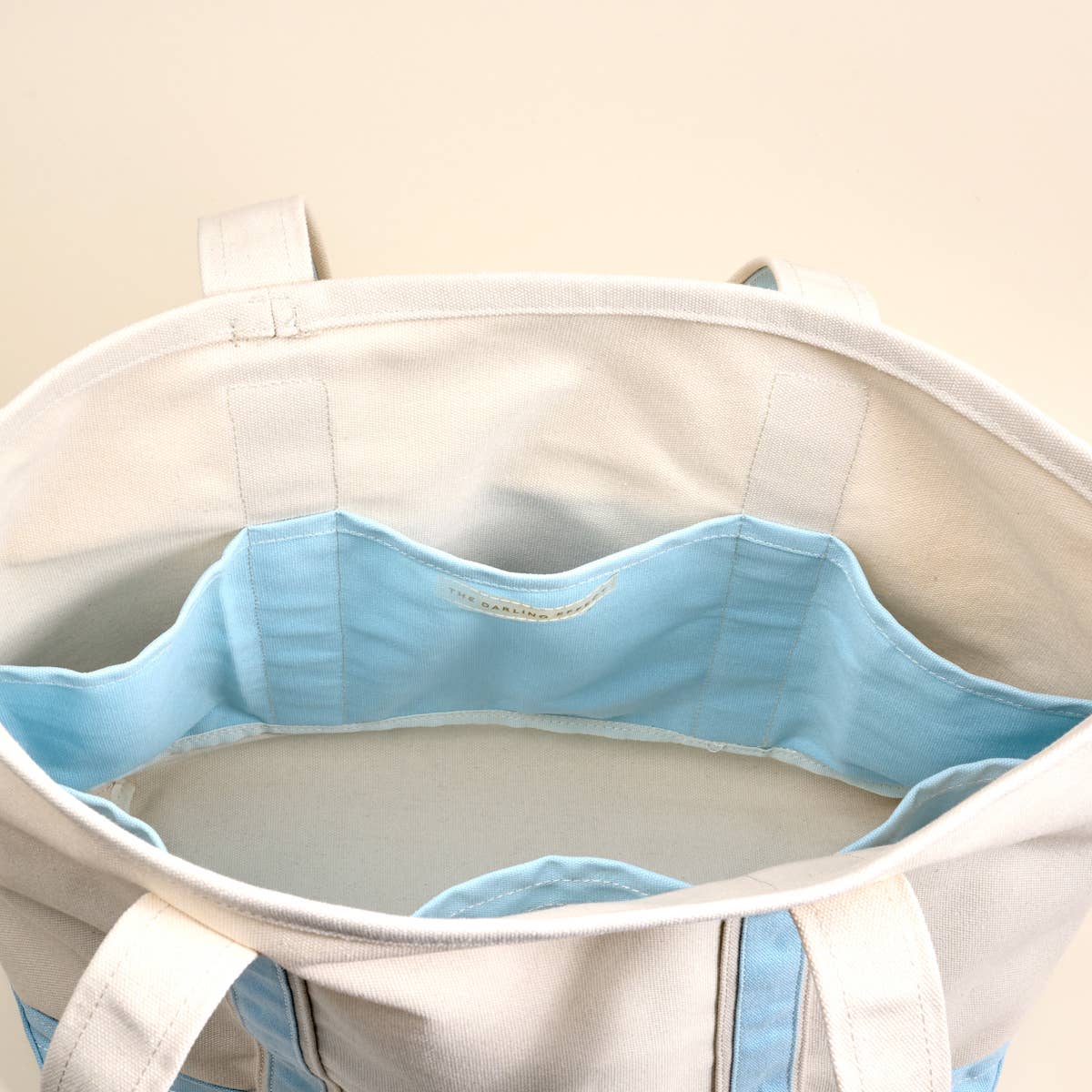 The Signature Canvas Tote Bag–Light Blue