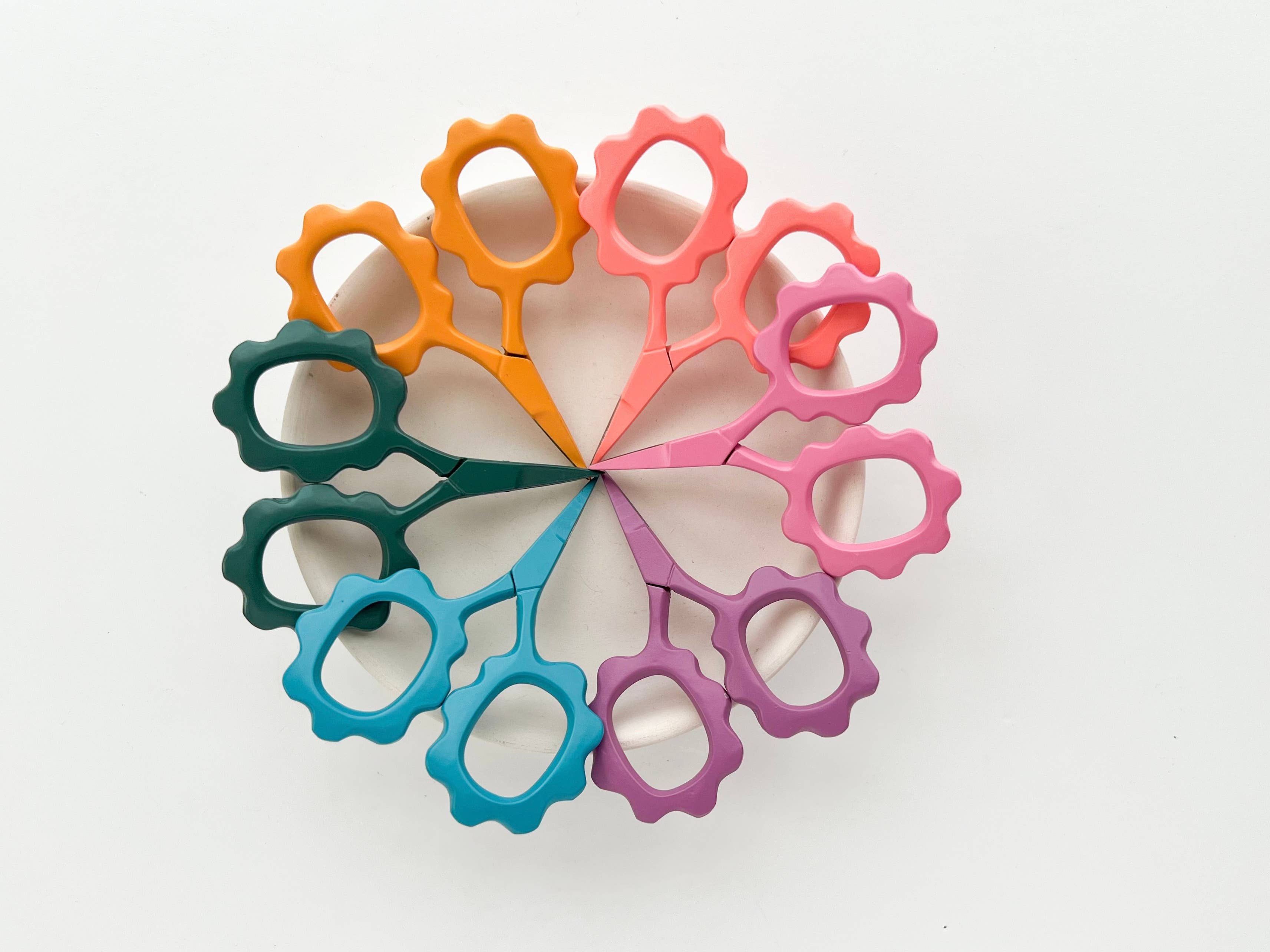 Small Flower scissors, tiny embroidery scissors: Dark Sage