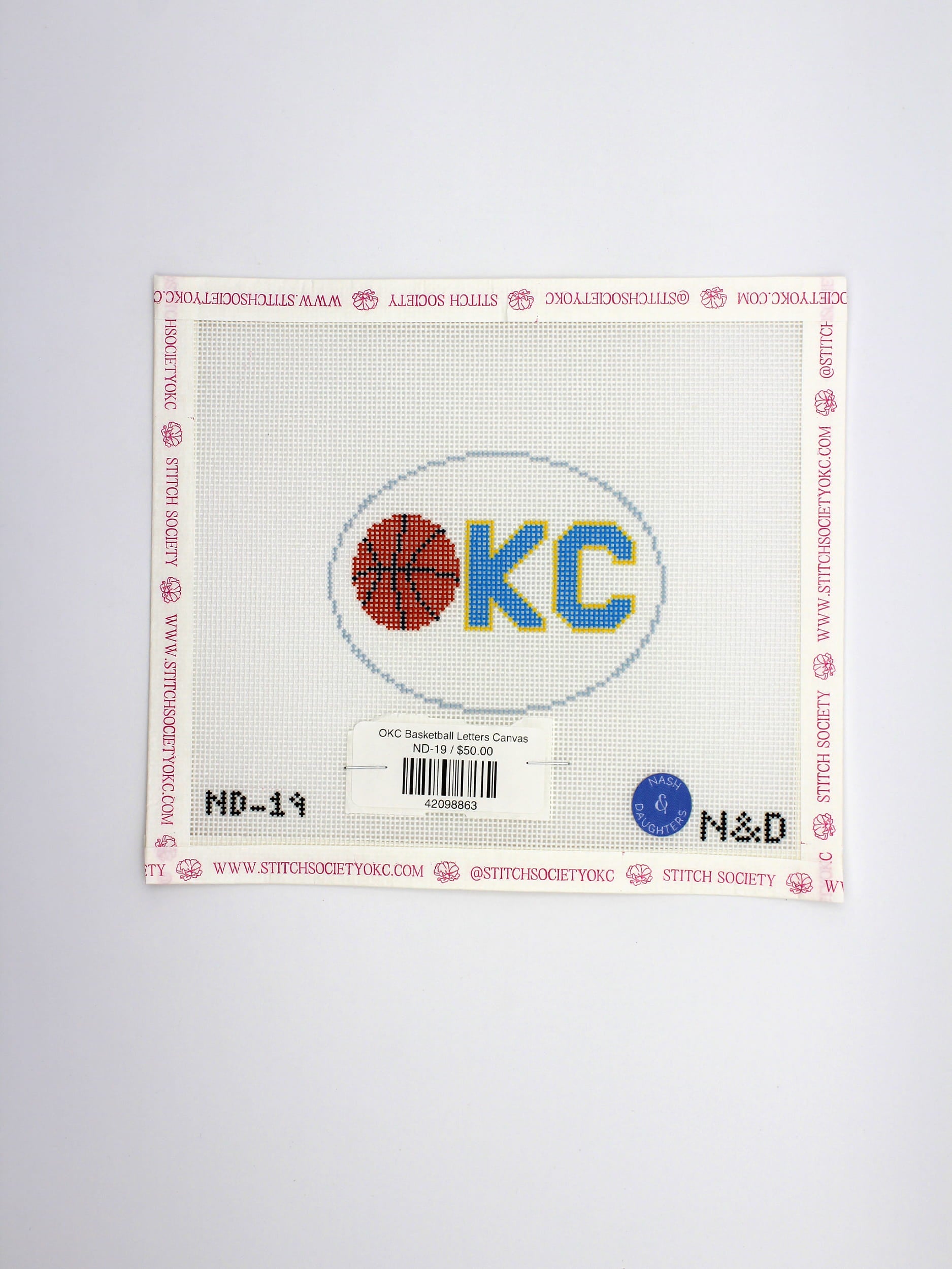 OKC Basketball Letters Canvas