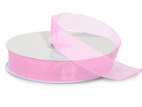Sheer Organza Gift Packaging Ribbon: Light Blue / 1 Pack / 7/8"x100 yards