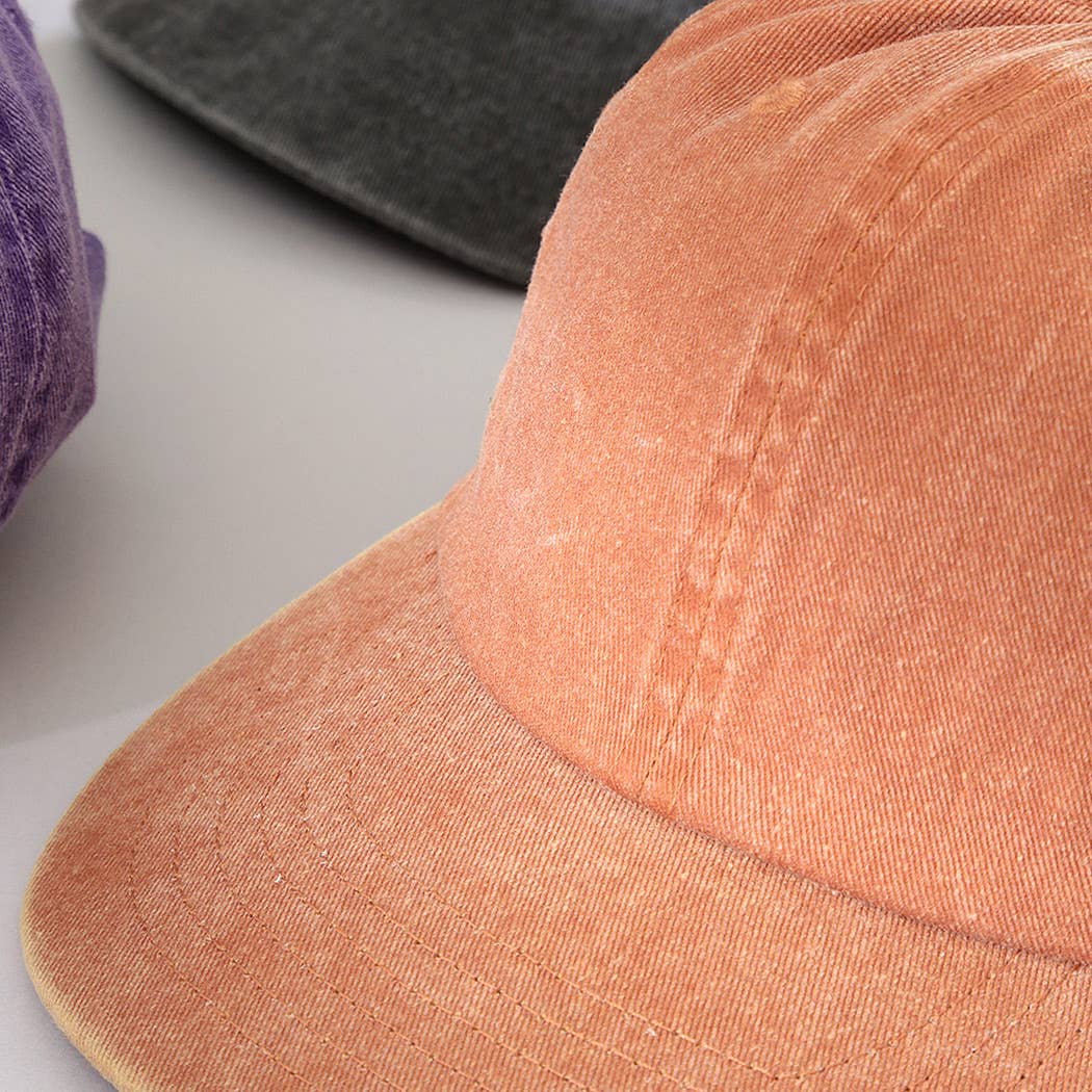 Pigment Dyed Cotton Baseball Dad Cap: GREEN / ONE SIZE