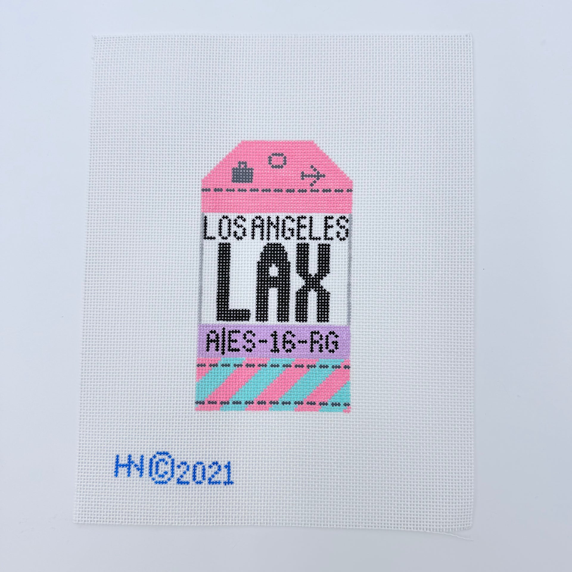 Los Angeles Vintage Travel Tag Canvas