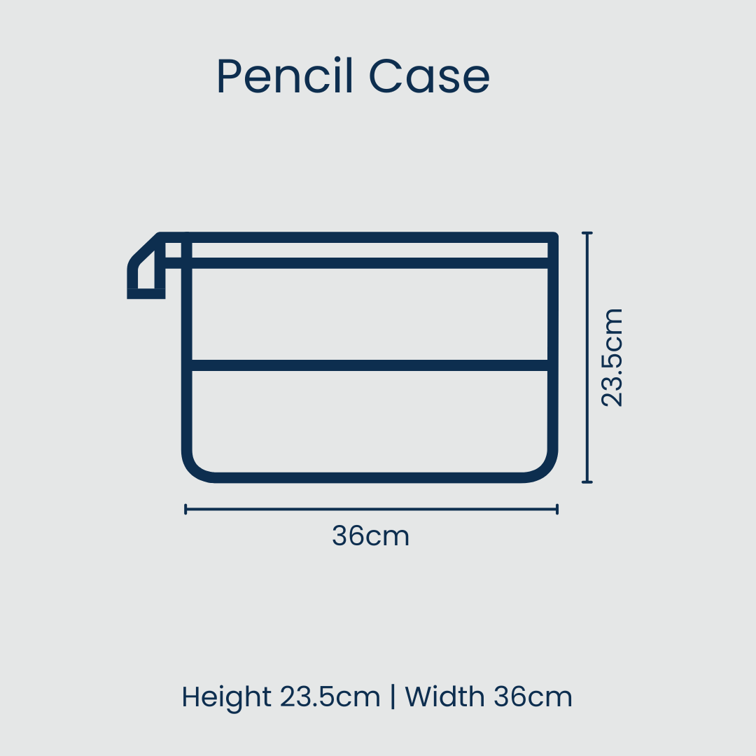 Green Blue Stripe Pencil Case
