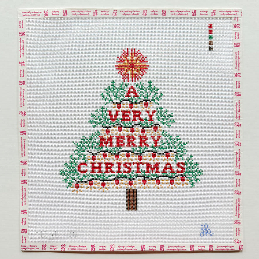 Very Merry Christmas Tree Canvas