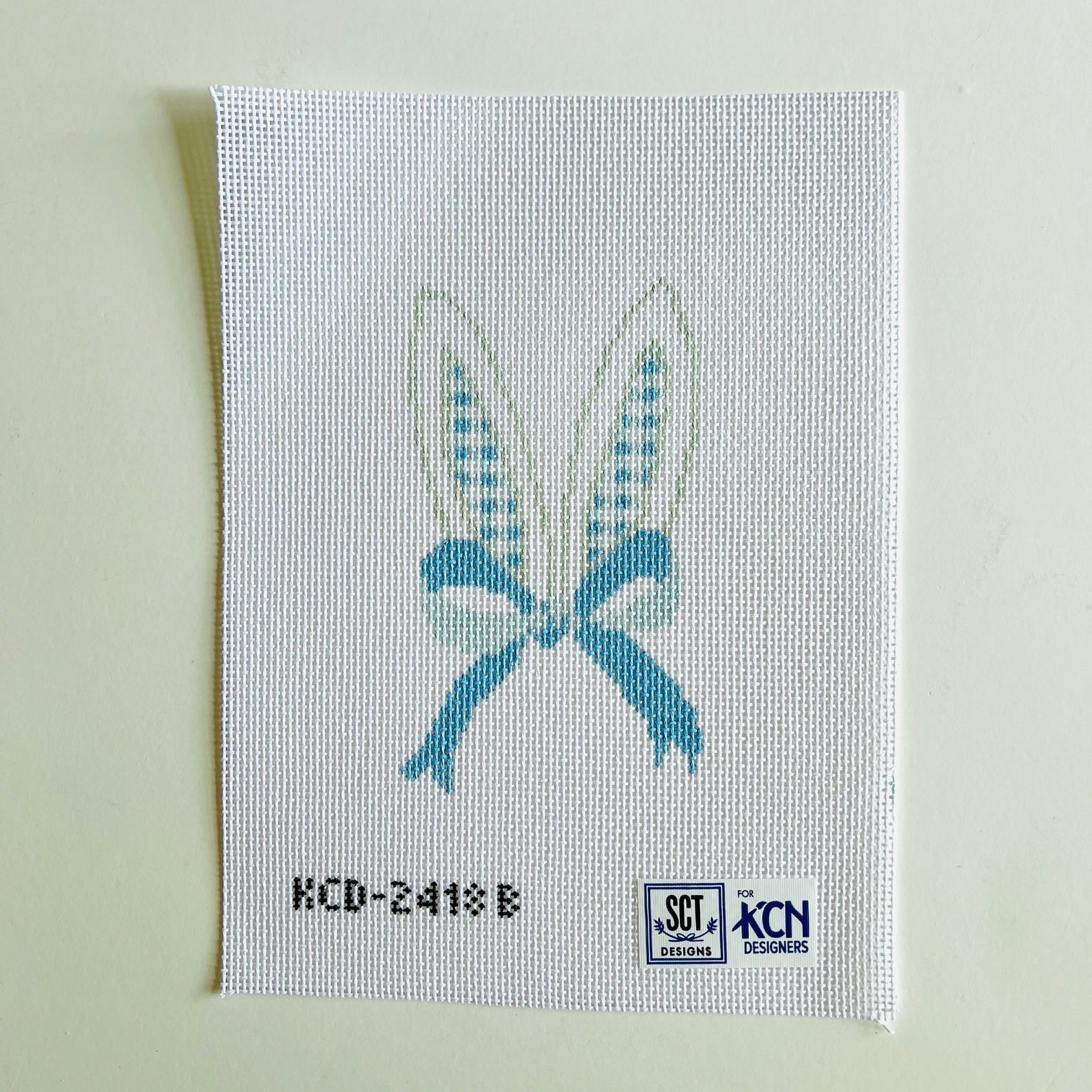 Gingham Bunny Ears - Blue Canvas