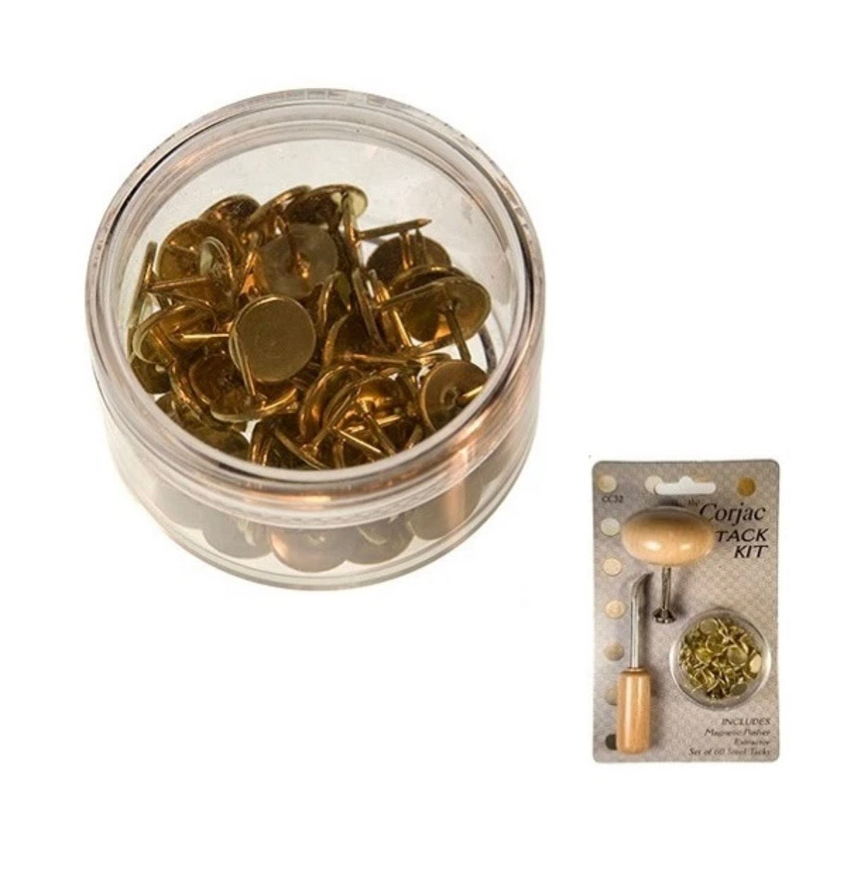 Lacis Corjac Brass Thumbtacks Refill
