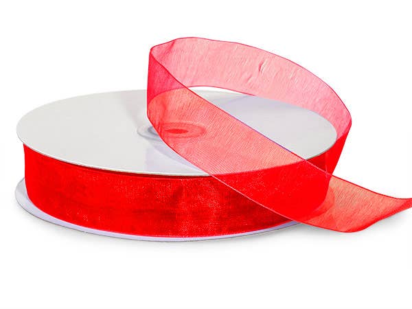 Sheer Organza Gift Packaging Ribbon: Light Blue / 1 Pack / 7/8"x100 yards