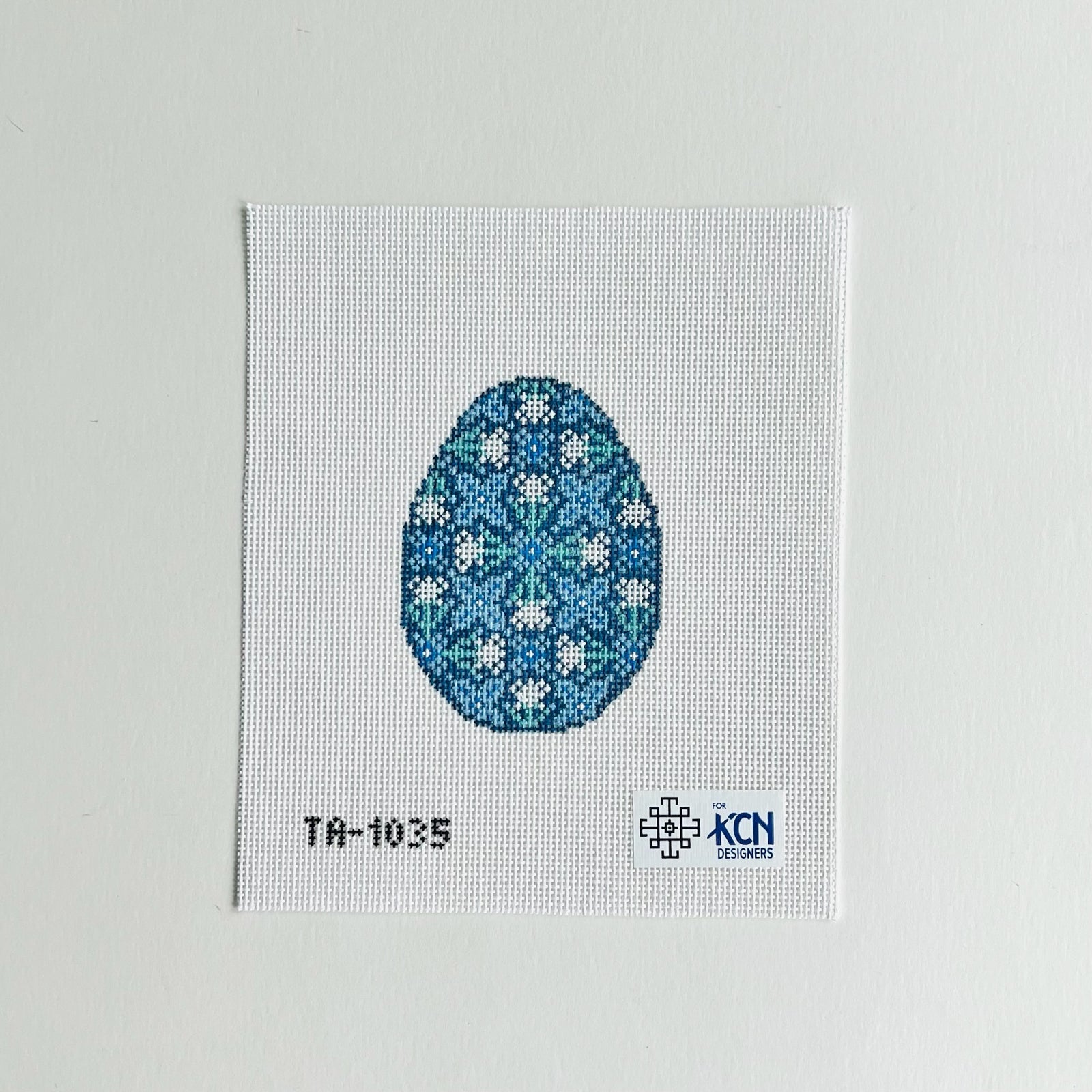 Millefleur Navy Egg Canvas