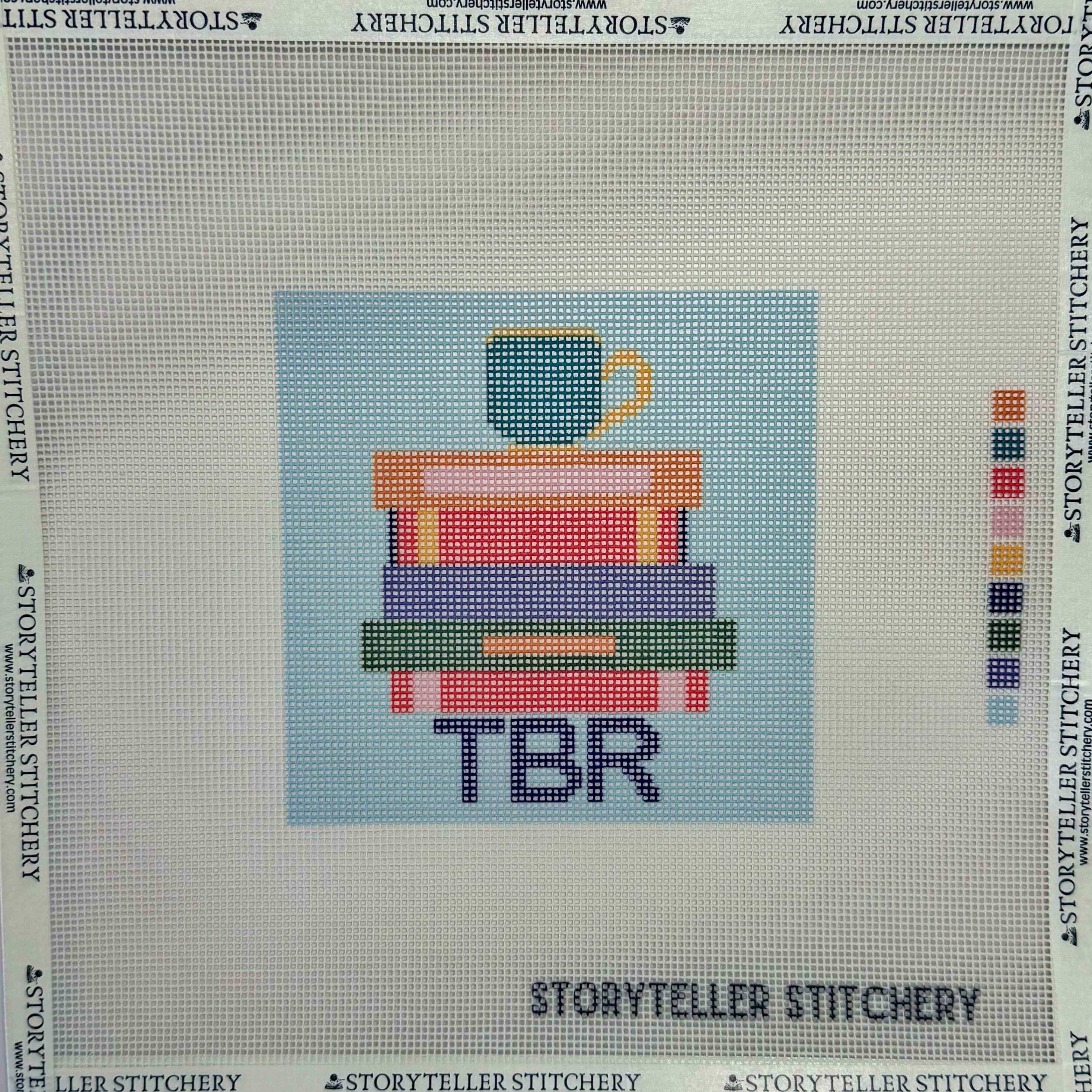 TBR (To Be Read) List — Printed Needlepoint Canvas (Small)