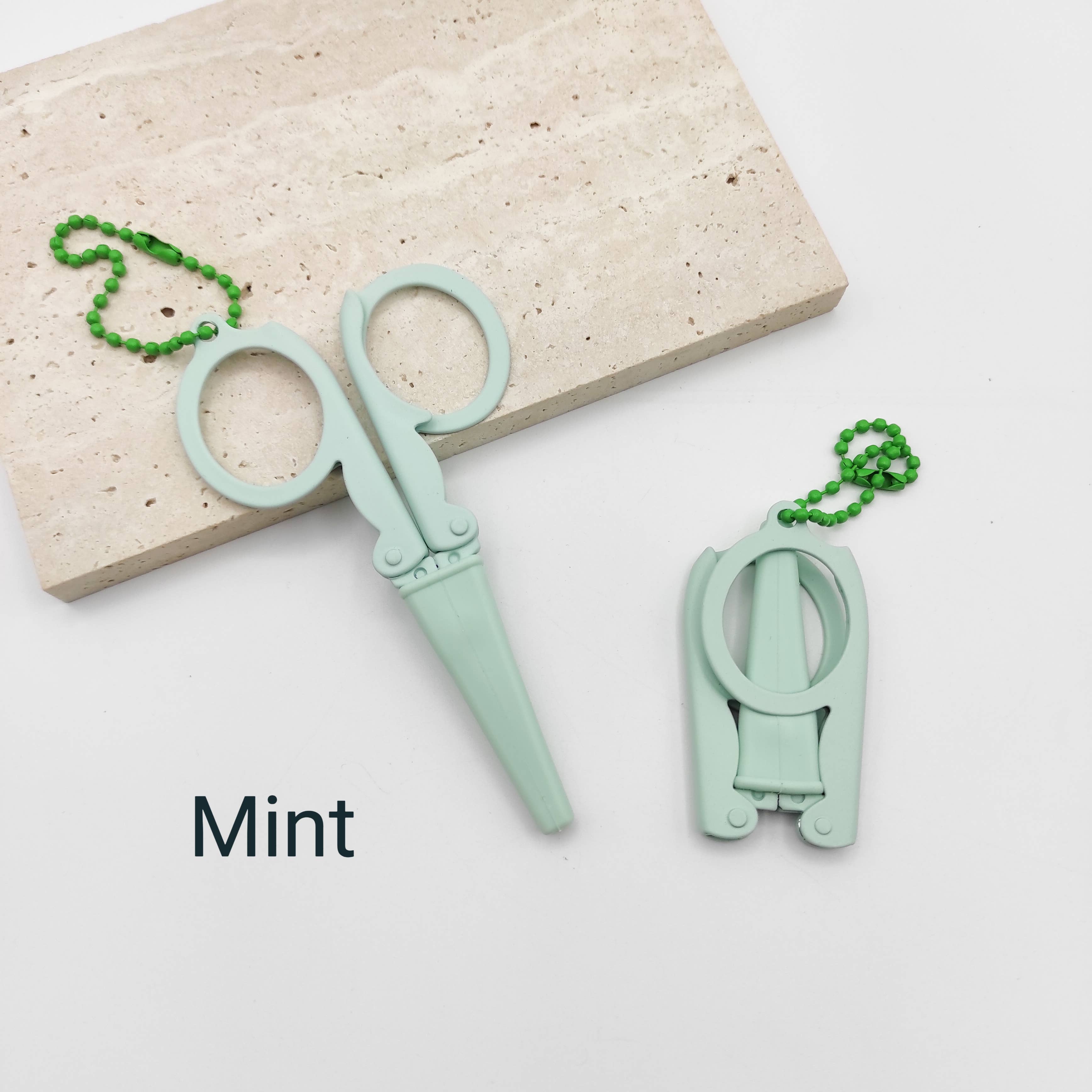 Portable folding scissors with sheath: Lavender