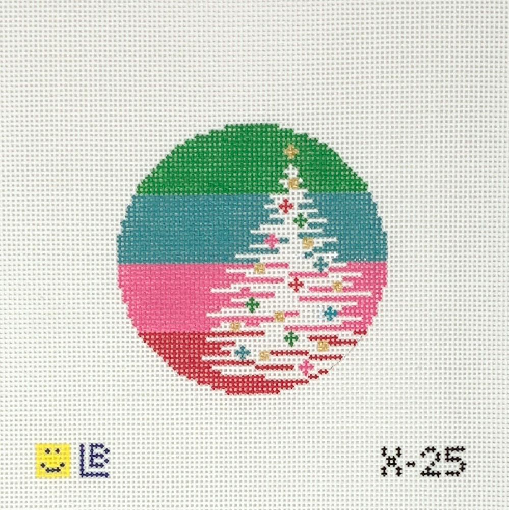 Tree on Stripes Canvas