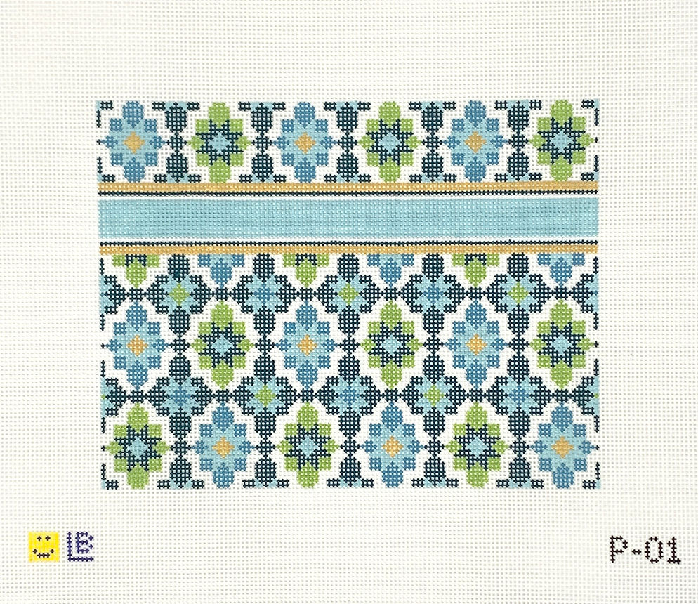 Portugese Tiles Clutch-Turquoise