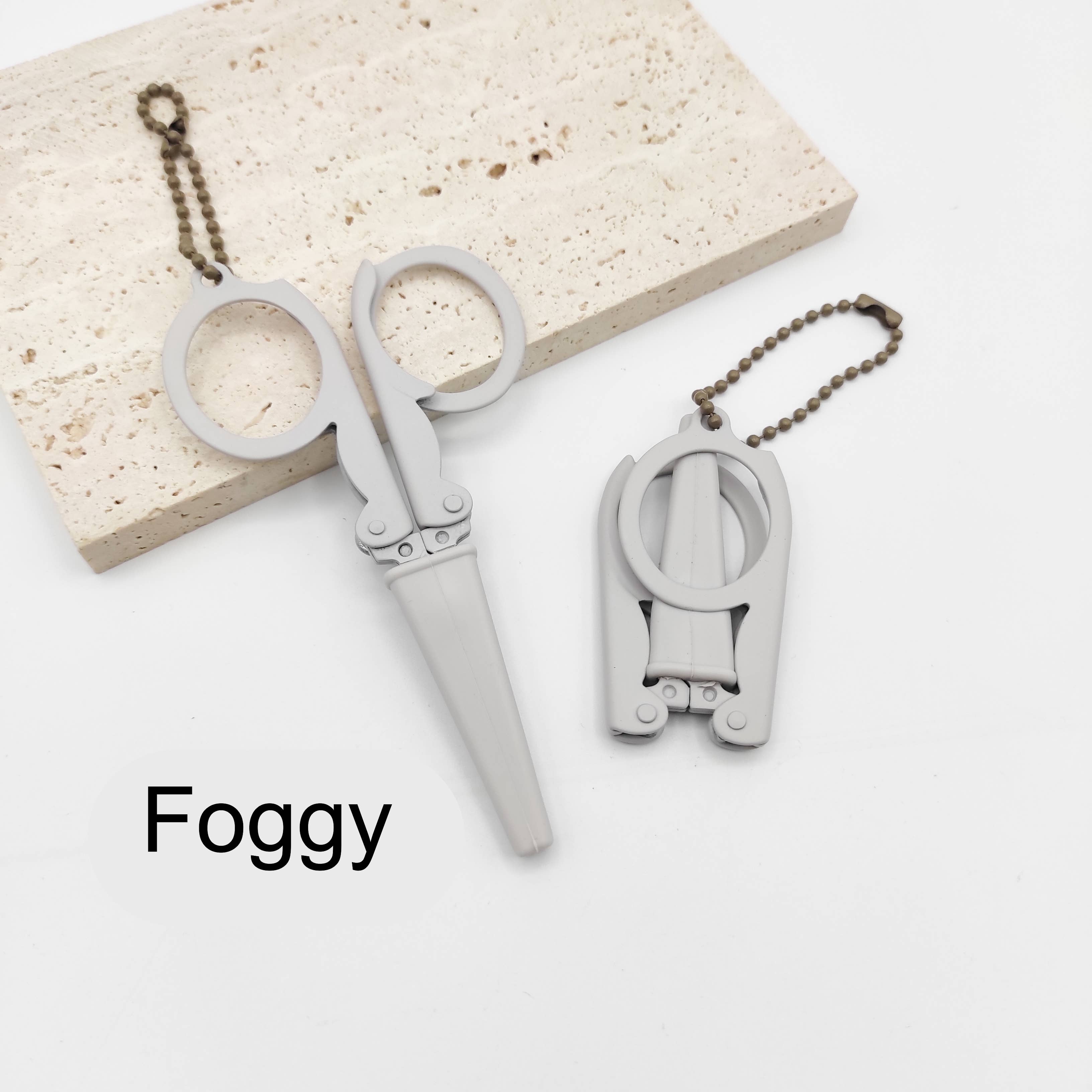 Portable folding scissors with sheath: Lavender