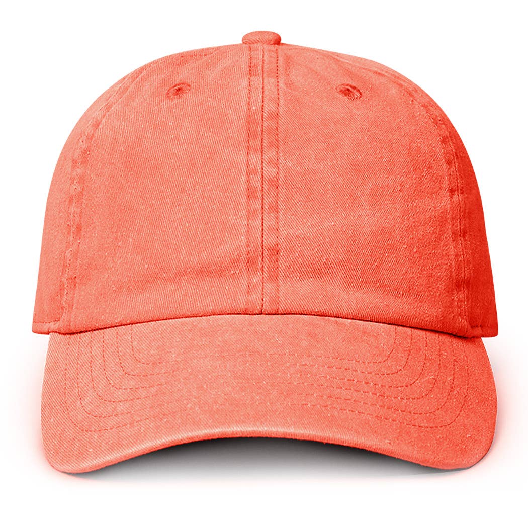 Pigment Dyed Cotton Baseball Dad Cap: GREEN / ONE SIZE