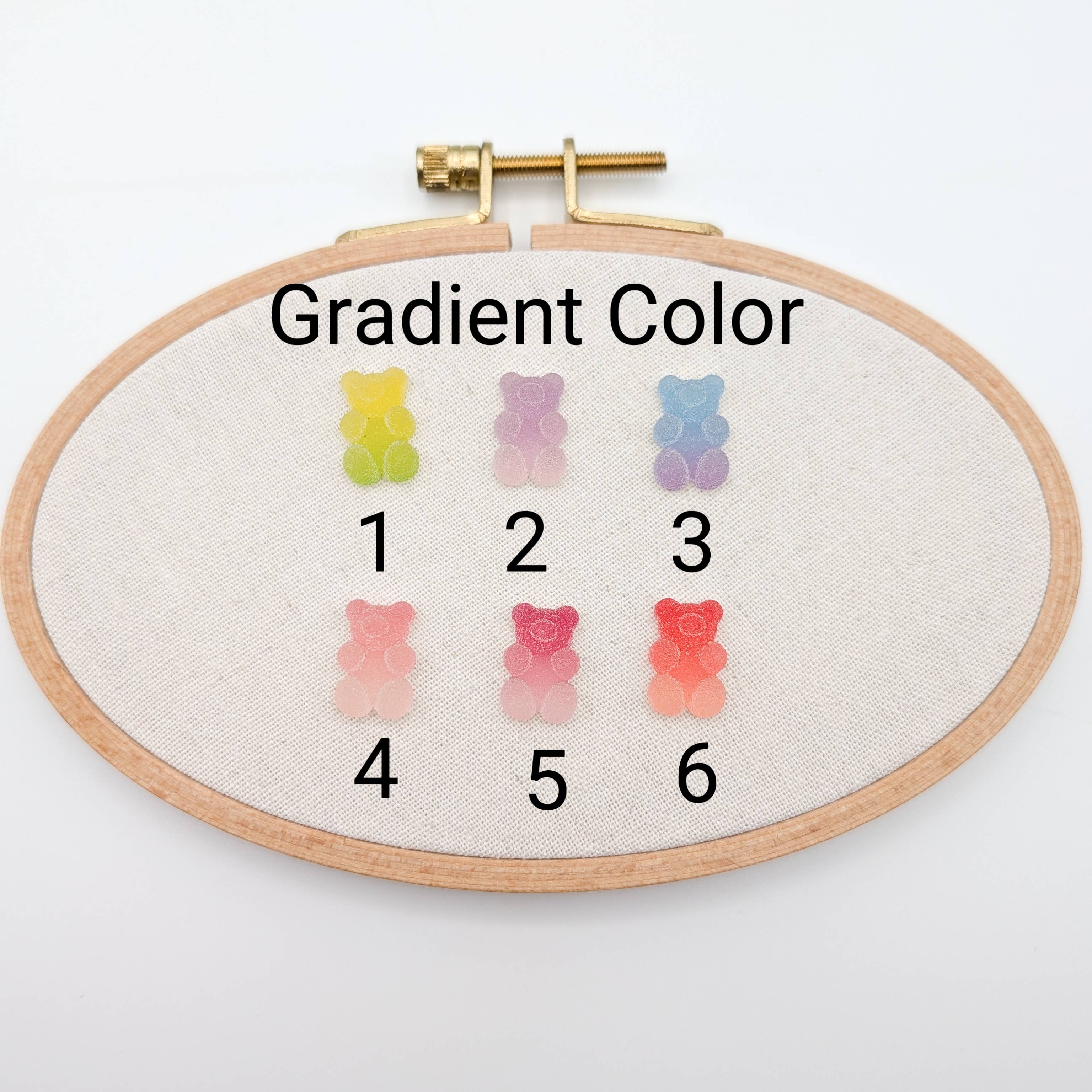 Sour gammy bear small needle minder: 6 / Gradient Color
