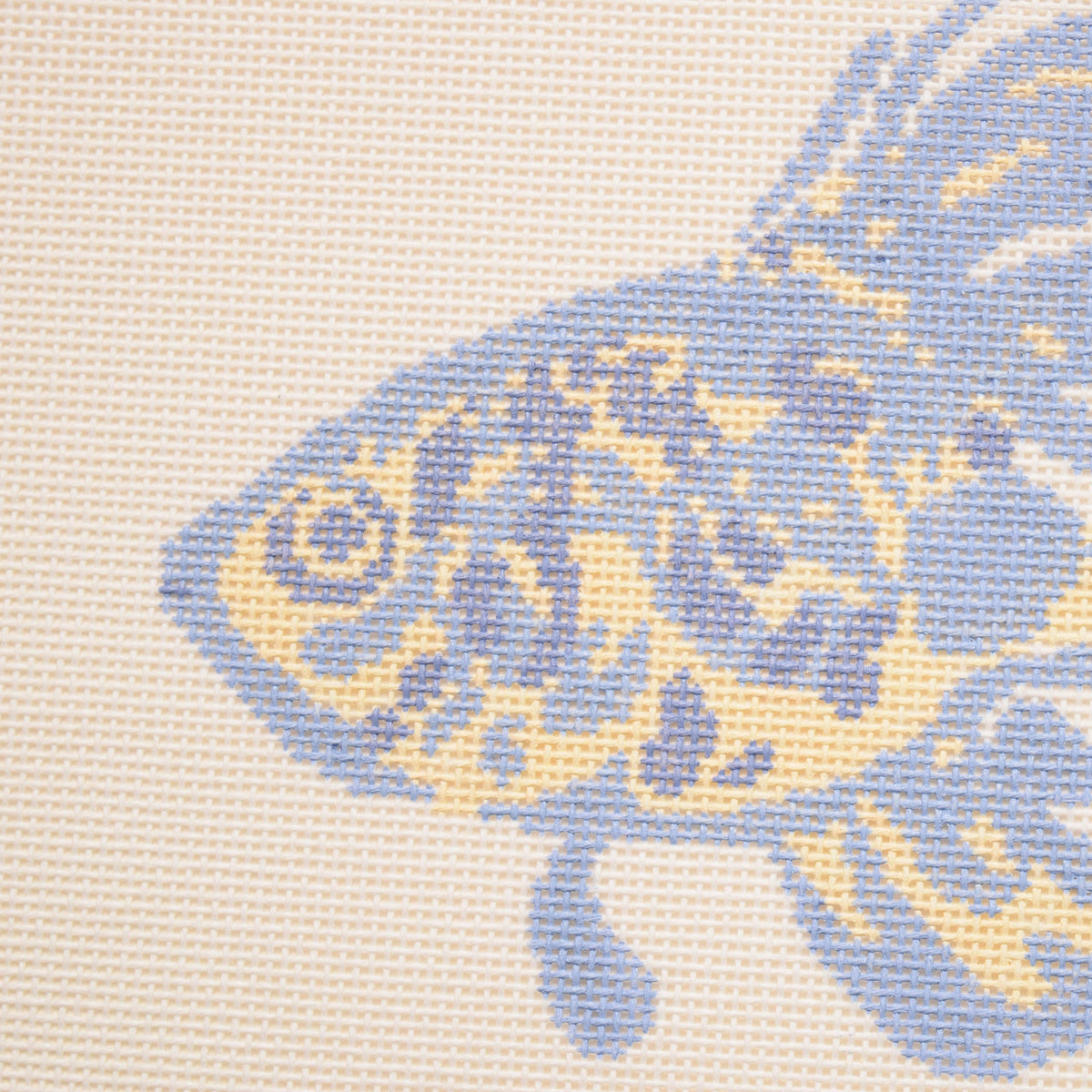 Blue Goldfish Hand Painted Needlepoint Canvas