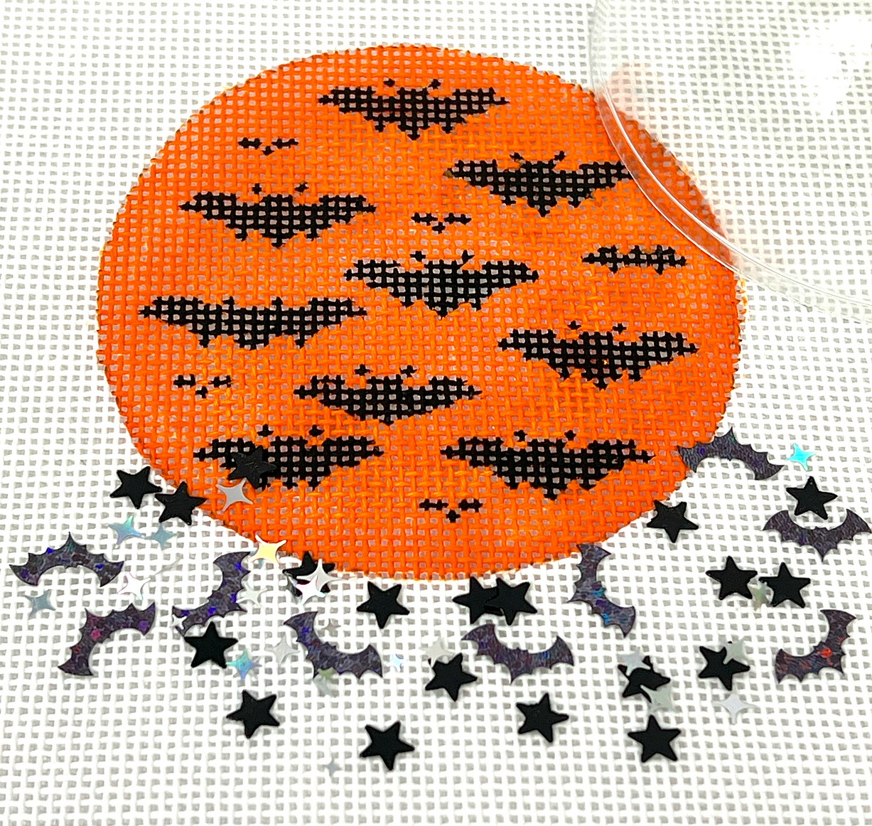 Domed Orange Bats Canvas With Dome