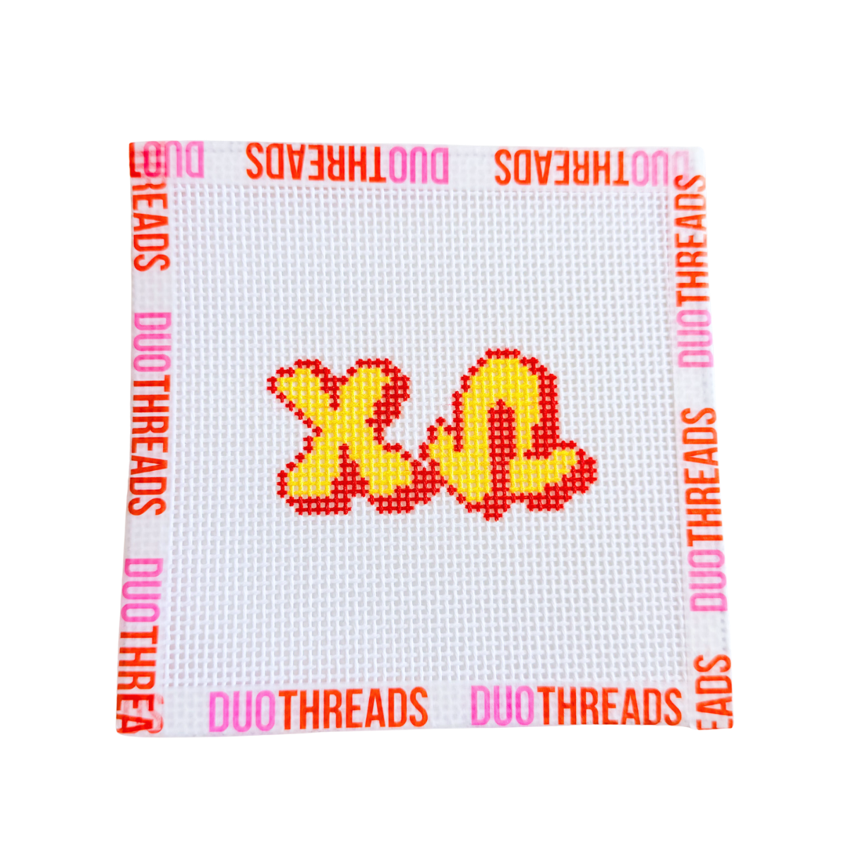 Chi Omega Sorority Bubble Letter Needlepoint